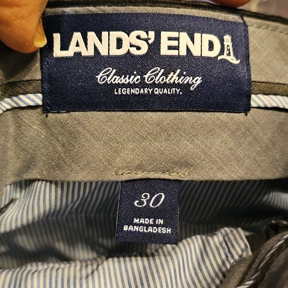NWT 34x34 Lands' End Stretch Fine Corduroy Trouser Pant - Picture 5 of 7